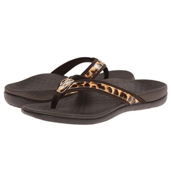 VIONIC | ORTHAHEEL TIDE II | BROWN LEOPARD THONGS - Picture 9 of 9